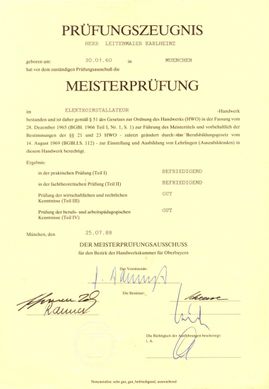 ETGA Facility Solution GmbH & Co.KG München Meisterprüfung